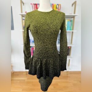 Torn by Ronny Kobo SKIRT SET Long Sleeve Peplum Top with Skirt - Size Small S